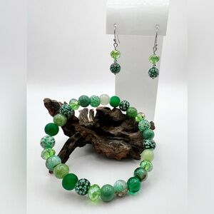 BOHEMIAN GLASS BEADED SET